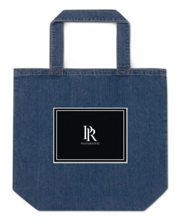 Organic denim tote bag