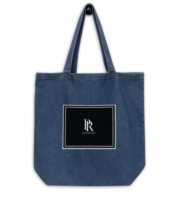 Organic denim tote bag