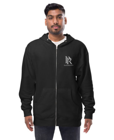 Unisex fleece zip up hoodie